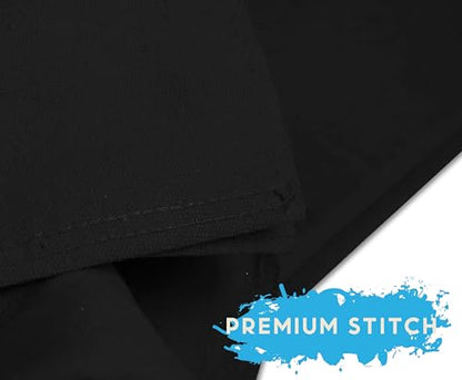 ZUPERIA Black Drop Cloth (4 x 15 Feet - Pack of 1) - Pure Canvas Drop Cloth for Painting, Curtains & Floor Protection Washable & Reusable Tightly Woven Paint Cover for Multipurpose use - size: 4 x 15 - 1 Pack