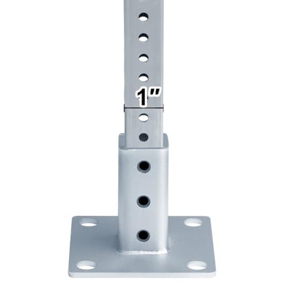 4 Pack 1" x 1" Square Post Anchor Base, Square Tube Fittings