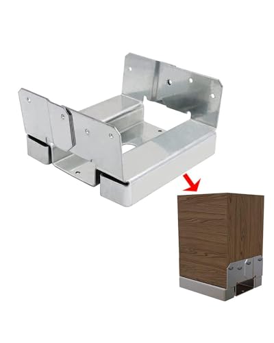 10PCS 6x6 Post Base for Concrete, Brackets for Deck Fence Pergola