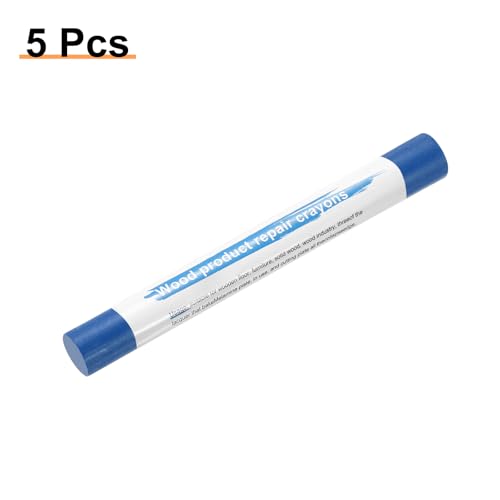 HARFINGTON 5pcs Wood Filler Sticks Wooden Wax Touch Up Furniture Repair Crayons for Scratch Hole Wood, Sapphire - color: Sapphire