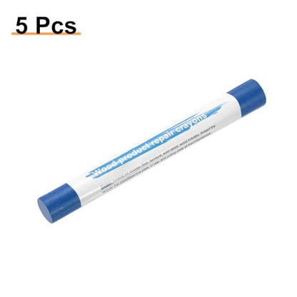 HARFINGTON 5pcs Wood Filler Sticks Wooden Wax Touch Up Furniture Repair Crayons for Scratch Hole Wood, Sapphire - color: Sapphire