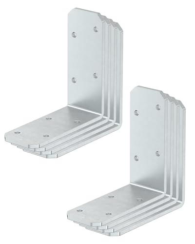 3"x3" L Brackets, 90 Degree Angle Iron, Galvanized-8 Pcs - color: Galvanized-8 Pcs