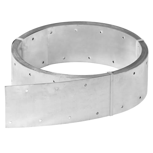 32ft Metal Strapping,3-1/8"Width Perforated Steel Coil Strap - size: Width:80mm(3-1/8")