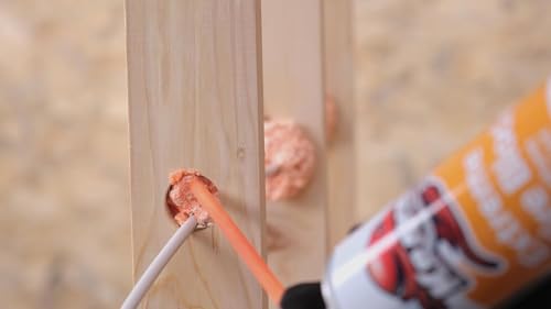 Kraken Bond Extreme Orange Fire Block Foam - (12x24oz) Fire Rated Polyurethane Spray Foam for Gap Filling, Sealing on Windows, Walls, Joints & Pipes, Straw Use Foam - Cleaner Included - 12 Pack