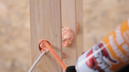 Kraken Bond Extreme Orange Fire Block Foam - (12x24oz) Fire Rated Polyurethane Spray Foam for Gap Filling, Sealing on Windows, Walls, Joints & Pipes, Straw Use Foam - Cleaner Included - 12 Pack