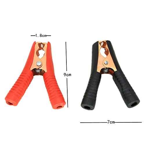 Jumper Cables Clamp 50-100A for Charging and Testing Batteries Crocodile Clamp Car Battery Charger Clamps Power Replacement Battery Alligator Clips - color: Copper plating