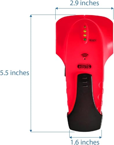 Stud Finder Wall Scanner Wood and Metal Detector Sensor for 3/4 inch Thickness Wall (Red) - color: Red