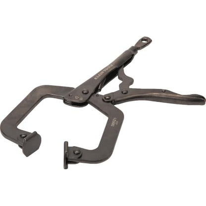 Klein Tools 38621 C-Clamp Locking Pliers with Swivel Pad Jaws, Intuitive Thumb Knob, Adjustable Clamp for Home, Shop, Woodworking, 9-Inch - style: 9-In Swivel Jaw