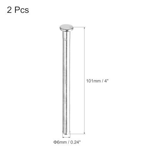 MECCANIXITY 2pcs 4" Door Hinge Pins Removable, Silver - color: Silver, size: 4 Inch