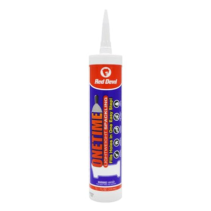 Red Devil 0550 Onetime Lightweight Spackling, 10.1 oz. Cartridge, White, 1 Pack - size: Pack of 1, style: 10.1 oz