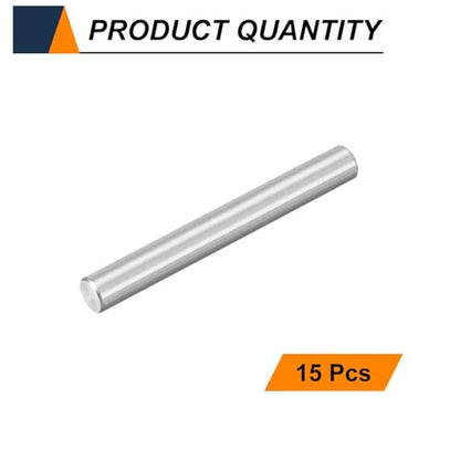 HARFINGTON 15pcs Dowel Pins M4(4mm) x 32mm 304 Stainless Steel Cylindrical Shelf Support Peg Pin Rod Fasten Elements for Metal Devices Wood Furniture DIY Installation, Silver - size: M4 x 32mm