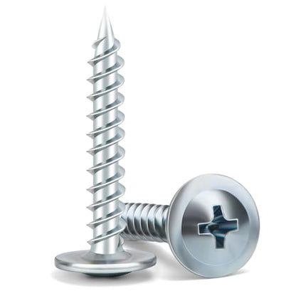 Truss Head Wood Screws #8 x 1 Inch, 110PCS, FIXLINK Self Tapping Screws - color: Silver, size: #8 x 1"