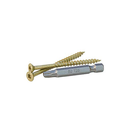 V56091 Professional Decking & Outdoors Wood Screws, 6-Lobe Bronze SKT Coating - 1500 Hour Salt Spray, Size Options in #8, 9, and #10, Lengths 2", 2.5", 3", 3.5", and 4" - size: #9 X 2-1/2", style: Bronze SKT Coating