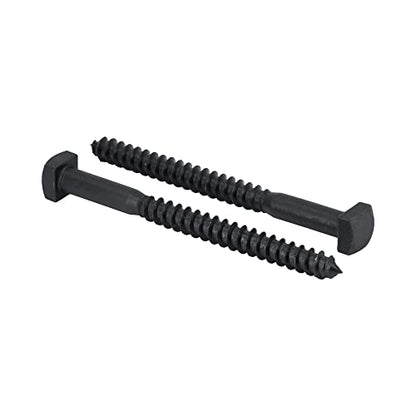 Rustic Square Lag Screws, Ruspert Weatherproof Coating, Black Exterior Lag Bolts, 1/4 x 3-Inch, (Pack of 25) - size: 1/4" x 3", style: Black Ruspert Coating (Outdoor Use)