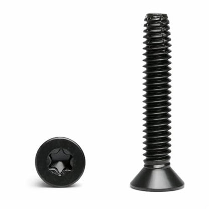 Trailer Flooring Screws, 5/16"-18 x 3, Torx Drive, Flat Head, Self-Tapping Thread-Cutting, Phosphate-Coated Steel