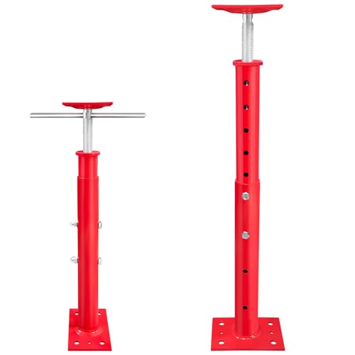 2 Pack Adjustable House Floor Jacks, 19"-38" Height Range Jack Post for Leveling, 2-3 Ton/6613Lbs Load Capacity Heavy-Duty Basement Support Screw Jack for House Foundation, Stairs, Porches, Roof Beams - size: 19"-38" (2Pack)