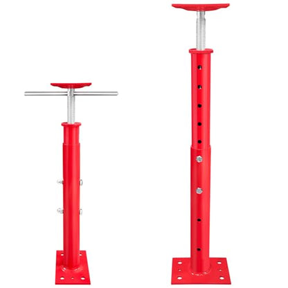 2 Pack Adjustable House Floor Jacks, 19"-38" Height Range Jack Post for Leveling, 2-3 Ton/6613Lbs Load Capacity Heavy-Duty Basement Support Screw Jack for House Foundation, Stairs, Porches, Roof Beams - size: 19"-38" (2Pack)