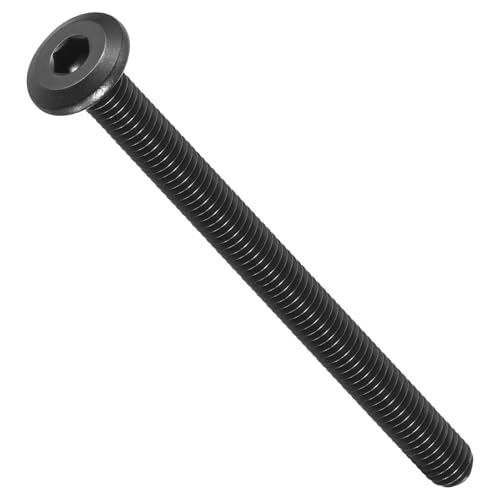 METALLIXITY Flat Head Hex Socket Cap Screws M6-1x75 10Pcs - color: Black, size: M6-1x75mm
