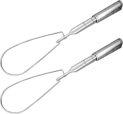 (2 Pack) Airmont Products, Aluminum Wedge Clamp, Range 2/0-4/0, Stainless Steel Ball Handle, Service Drop Cable Clamp, Tighten Sagging Cables, Aluminum Wedge and Shell, Reduce Strain on Conductors - size: Range 2/0 - 4/0