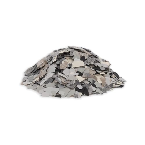 Epoxy Floor Kit for Concrete, Medium Gray with Keystone Flake, 300-400 ft² - size: 300-400 ft², style: Medium Gray with Keystone
