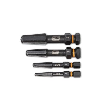 GEARWRENCH 4 PC. Bolt Biter Screw Extraction Set - 84787, Chrome, Large - size: Large, style: 4 Piece