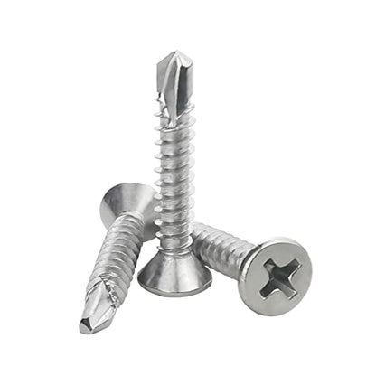 120PCS #8 x 1 Flat Head Sheet Metal Screws - size: 120PCS #8 x 1"