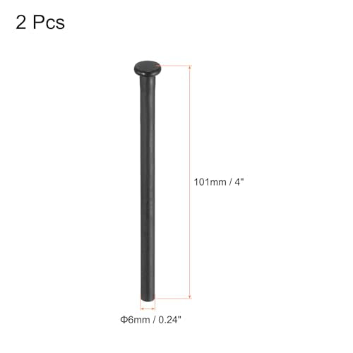 MECCANIXITY 2pcs 4" Door Hinge Pins Removable, Matte Black - color: Matte Black, size: 4 Inch