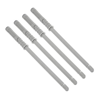 uxcell 4 Pcs Floating Shelf Brackets, Metal Hidden Shelf Support Brackets 0.4" x 5.7" Invisible Shelf Brackets with Screws for Floating Wood Shelves (Silver Tone) - size: 0.4" Dia x 5.7" Length