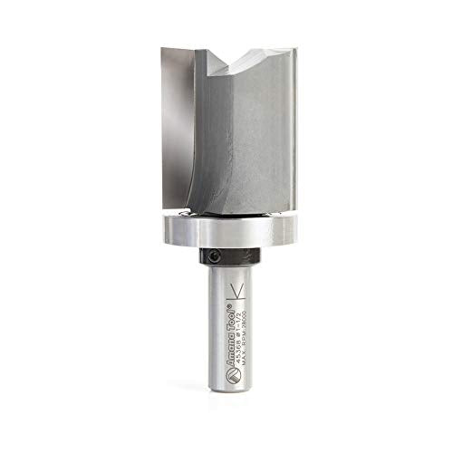 Amana Tool 45368 Carbide Tipped Flush Trim Plunge Template Router Bit 1-1/2 Dia x 1-3/4 Inch x 1/2 Shank with Upper Ball Bearing - size: 1-1/2 Dia x 1-3/4" x 1/2