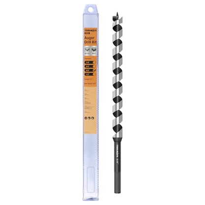5/8 x 12 Inch Auger Drill Bit, Hex Shank 3/8 Inch - size: 5/8" x 12"