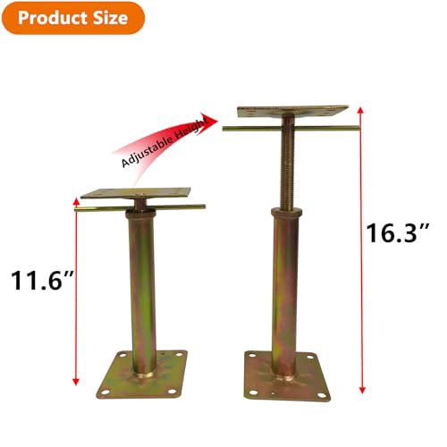 11" - 16" Adjustable House Floor Jack Post Screw Home for Leveling Lifting - size: 11"-16"