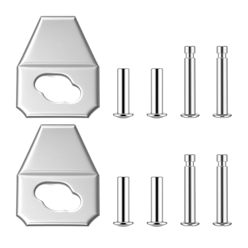 2 Set Screen Door Closer Kit, 2 Iron Sheet ＆ 8 Replacement Pins - size: 2 Set