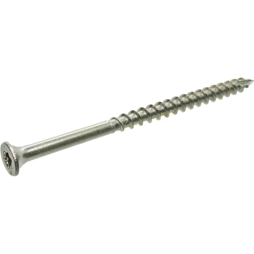 Grip-Rite PrimeGuard Max Deck Screws for Outdoor Projects - Bugle Head - Coarse Thread Wood Screws - T25 Star Drive - 316 Stainless Steel - #10 x 3-1/2" - 1000 Screws - MAXS31210DS3161M