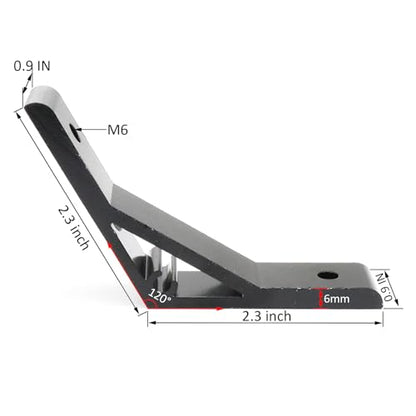 6Pcs 1010 120 Degree Angle Bracket 1" x 1" 10 Series Aluminum Extrusion 60deg Joint Connector Brace for Slot 60° Corner Joiner 120deg 1020 1 Inch Extruded Aluminium Profile - style: 6 set 120deg with m6