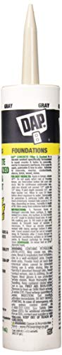 DAP Concrete and Mortar Filler and Sealant, Gray, 10.1 Oz (7079818096), (Pack of 12) - size: 10.1 Oz, Single (Pack of 6)