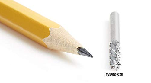 Amana Tool - BURS-084 Solid Carbide Cylindrical Shape with End Cut 3/8 Dia x 3/4 x 1/4 Sha - style: BURS-084
