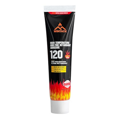 Wood Stove Door Gasket Cement, 850°F RTV High Heat Silicone Sealant, High Temperature Resistance Silicone Material Adhesive, Black, 100ml