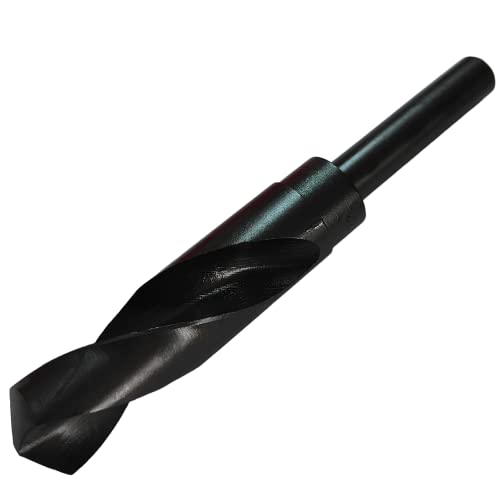 22.5mm Reduced Shank Drill Bit, 1/2” Shank High Speed Steel Twist Drill Bit HSS 9341 for Aluminum Plate Copper Wood Stainless Steel