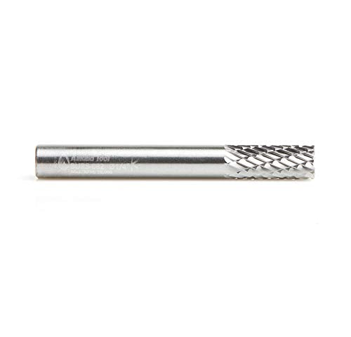 Amana Tool - BURS-082 Solid Carbide Cylindrical Shape with End Cut 1/4 Dia x 5/8 x 1/4 Sha - style: BURS-082