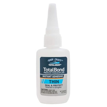 TotalBoat TotalBond Clear Super Glue Adhesive, Thin CA Glue - 2 oz Bottle - style: Thin