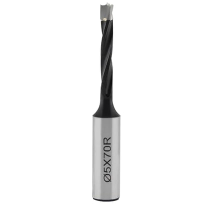5mm Diameter Carbide 3 Flute Drills Brad Point Boring Bit, 5mm Dia × 70mm Long × 10mm Shank Right Hand - size: D 5mm (1/5"), style: Right Hand Rotation