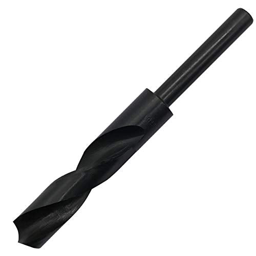 18mm(23/32-Inch) Reduced Shank Drill Bit, 1/2” Shank High Speed Steel Twist Drill Bit HSS-9341 for Aluminum Plate Copper Wood Stainless Steel - size: 18mm