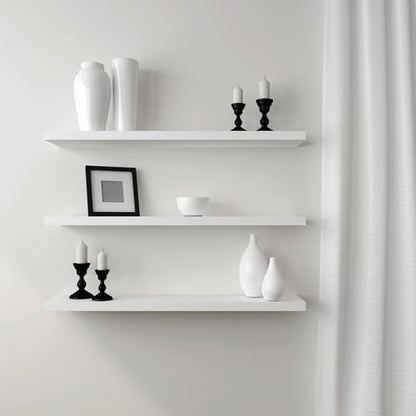 uxcell 4 Pcs Floating Shelf Brackets, Metal Hidden Shelf Support Brackets 0.5" x 4.7" Invisible Shelf Brackets with Screws for Floating Wood Shelves (Silver Tone) - size: 0.5" Dia x 4.7" Length