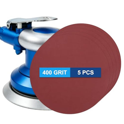5 Pack 8 Inch PSA Sanding Discs 400 Grit Aluminum Oxide Red - color: Red, size: 8 Inch-400 Grit