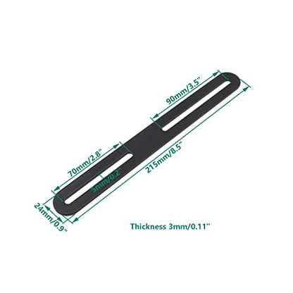 4 PCS Flat Straight Brace Brackets Mending Plates Repair Fixing Bracket with Slot, ULIFESTAR Heavy Duty Thicken SUS Corner Brace for Wood,Metal Bracket for Furniture Shelf Bed Table-8.27x0.94x0.12'' - size: Black 8.27 x 0.94 x 0.12 inches