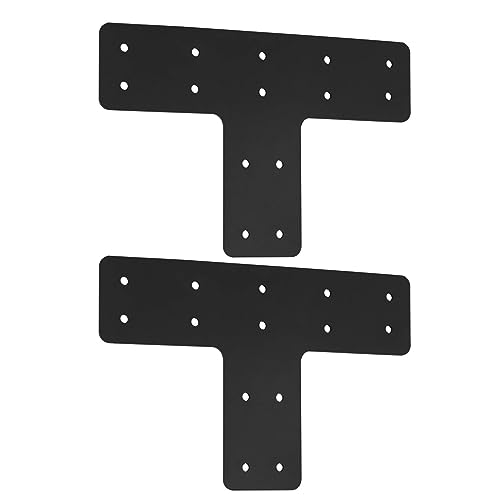 T Post Bracket 2pcs,12x8 Flat Mending Plate,T Shape Brackets - style: T-shape(12X8)