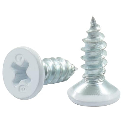 Murtenze #8 x 1/2" White Pan Head Screws, 120 Pack - size: #8 x 1/2"