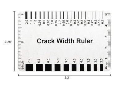 (10PCS) Muka Plastic Concrete Crack Width Ruler - color: Gloss Clear B