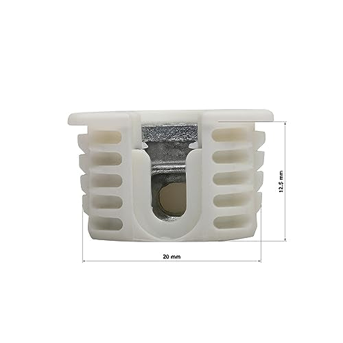 Titus 100 Pack System 6 Cam Connector for 19mm Panel, White Finish, Non-Outrigger, R011WHT - size: 100 Pack, style: White Finish