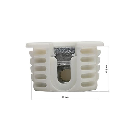 Titus 100 Pack System 6 Cam Connector for 19mm Panel, White Finish, Non-Outrigger, R011WHT - size: 100 Pack, style: White Finish